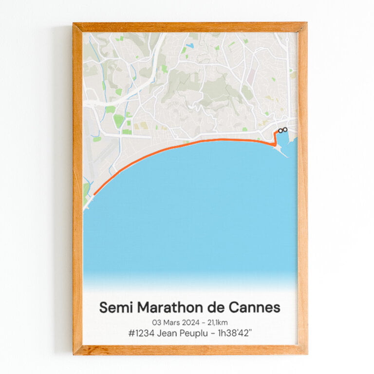 Affiche Du Semi Marathon De Cannes Personnalisable The Post Trace