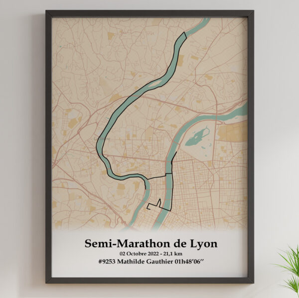 Semi Marathon de Lyon Contemporain Noir 2022