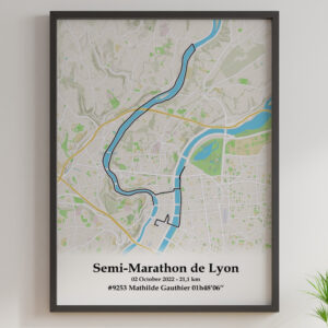 affiche du semi marathon de lyon 2022, une course de la run in lyon
