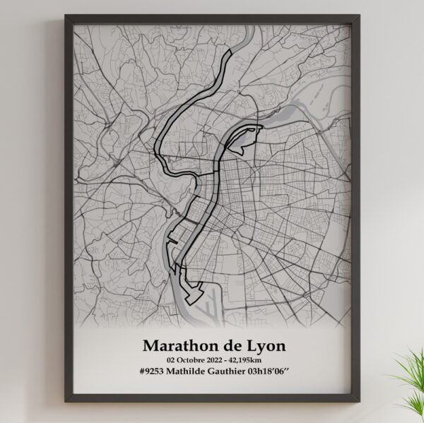 Marathon de Lyon Mono Noir 2022