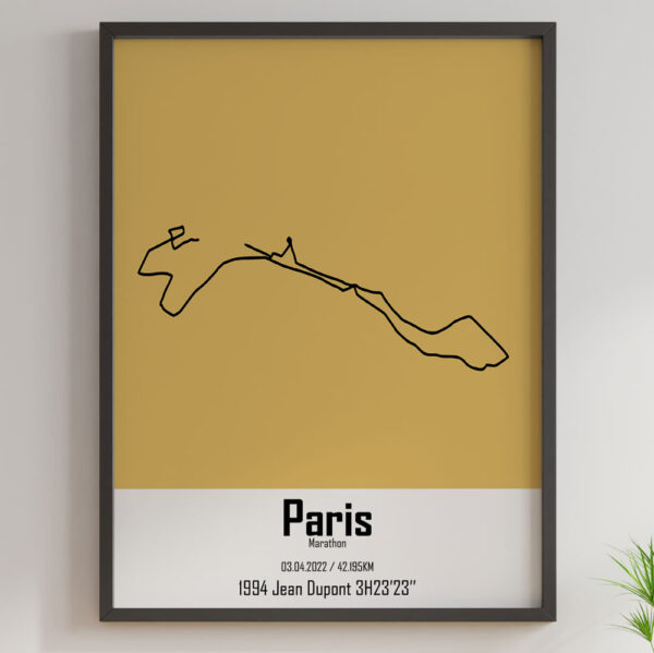 affiche jaune du marathon de Paris 2022