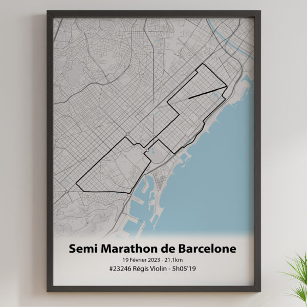 affiche semi marathon de barcelone 2023