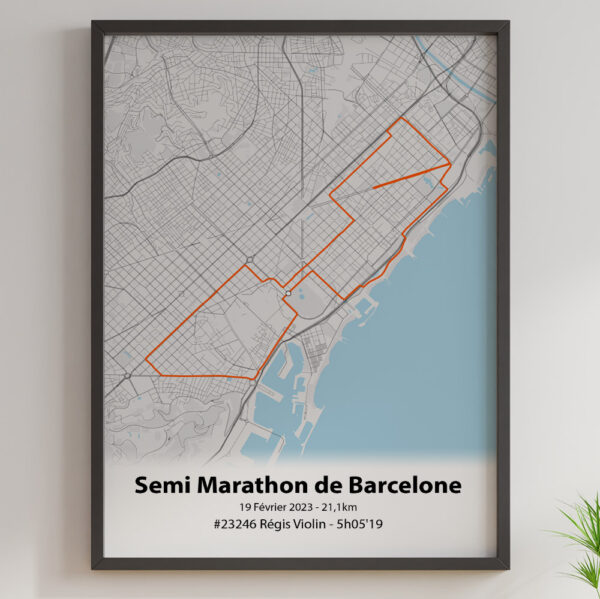 Semi marathon barcelone fleuve orange 1