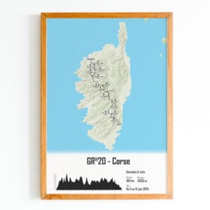 affiche souvenir GR20 corse