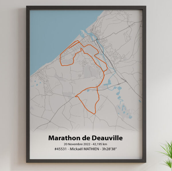Affiche Marathon de Deuville Fleuve Orange1