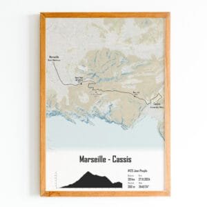 Affiche Marseille Cassis 2024 personnalisée
