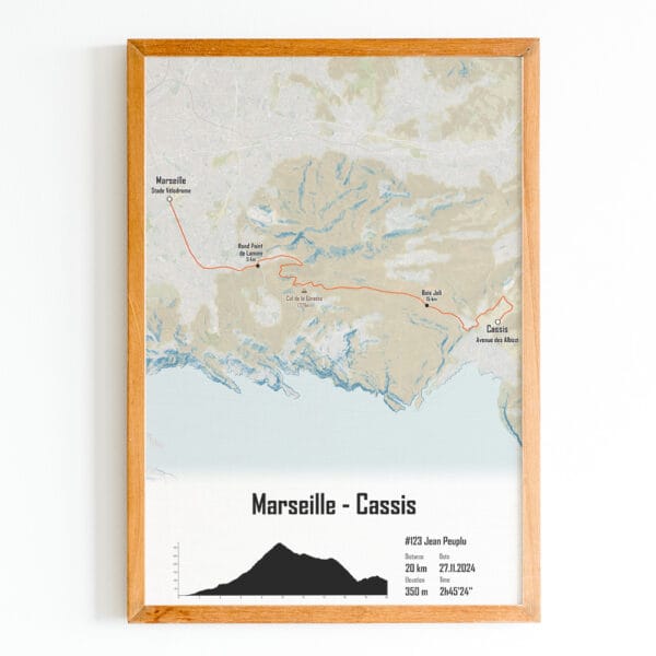 Affiche Marseille Cassis Personnalisee 2024 Cali orange