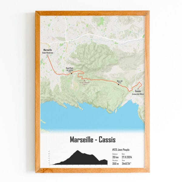 Affiche Marseille Cassis Personnalisee 2024 outdoor orange