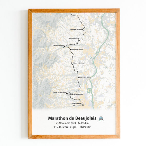 Affiche marathon du beaujolais 2024 mercantour noir