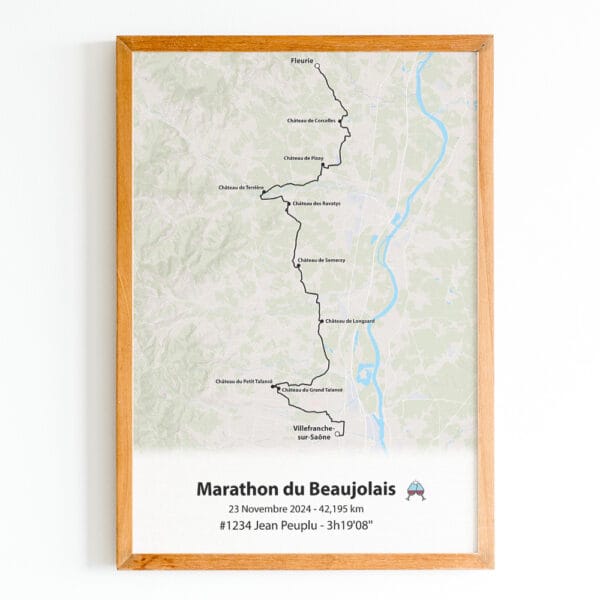 Affiche marathon du beaujolais 2024 outdoor noir