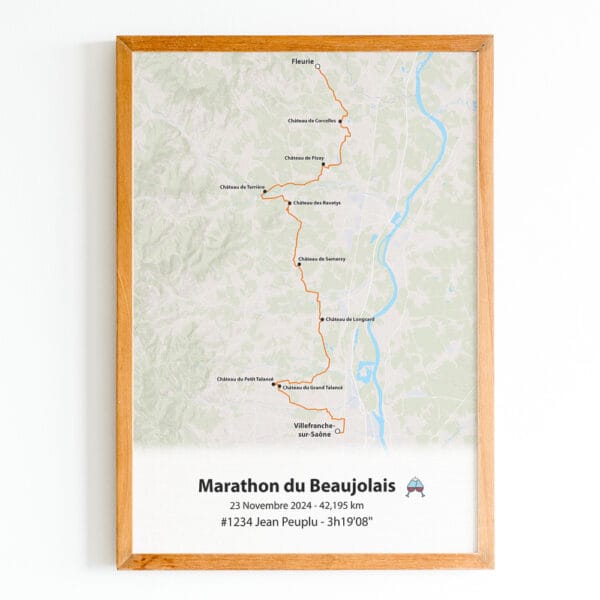 Affiche marathon du beaujolais 2024 outdoor orange