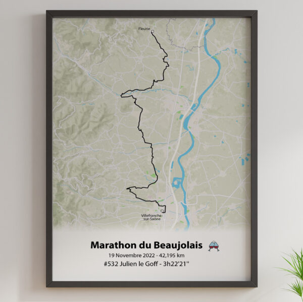 affiche du marathon du beaujolais 2022