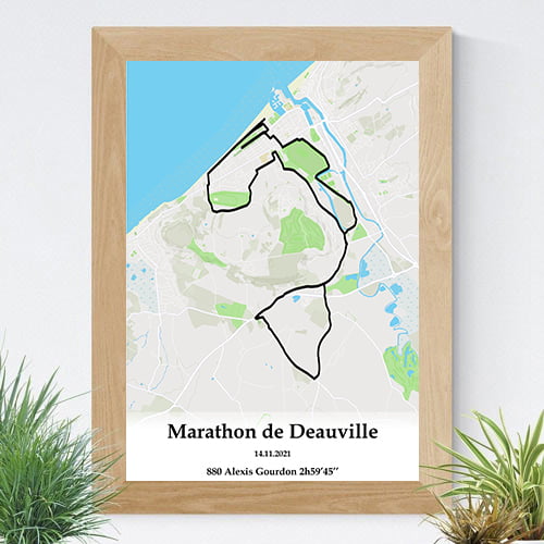 affiche du marathon international de Deauville outdoor noir