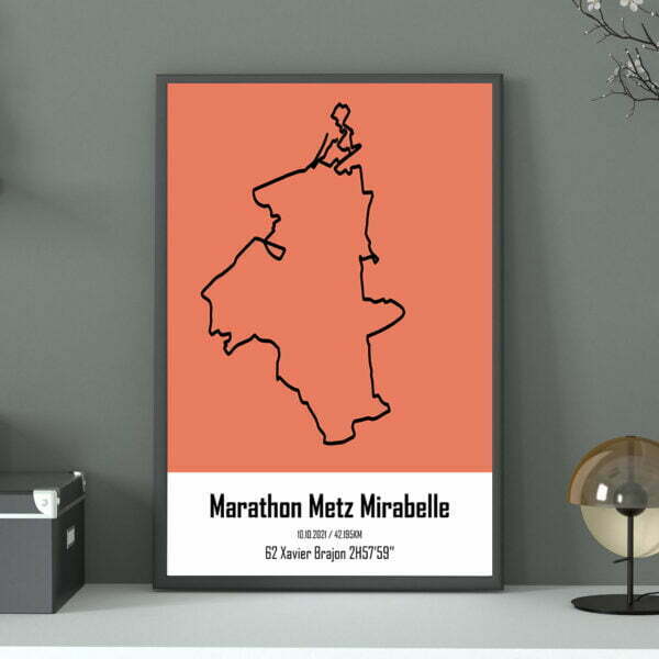Affiche personnalisée du Marathon Metz Mirabelle terre cuite