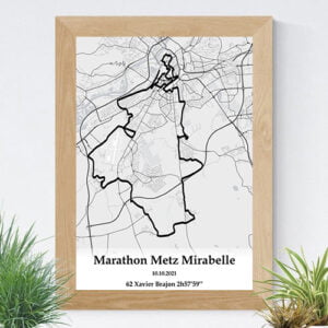 Affiche du marathon de metz mirabelle personnalisé orange