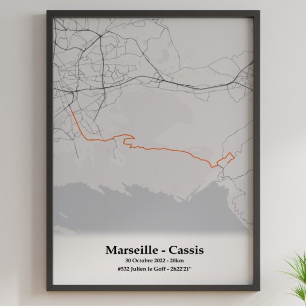 Marseille cassis poster mono orange
