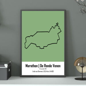 affiche de ronde venen marathon vert asperge