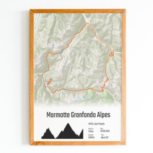 Affiche Cyclisme - La Marmotte Granfondo Alpes