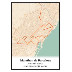 Affiche Marathon de Barcelone