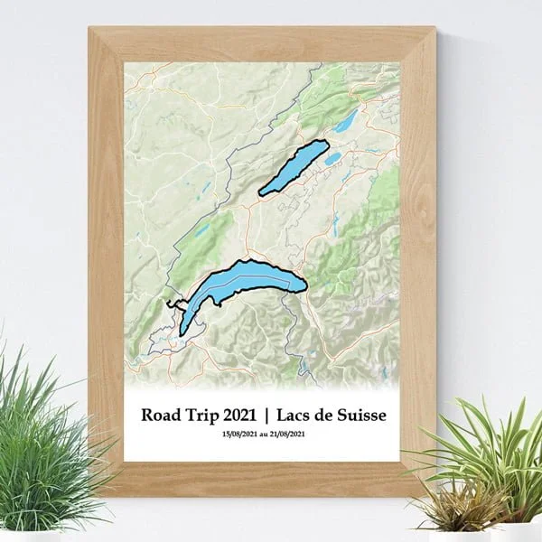 affiche roadtrip tour des lacs de suisse