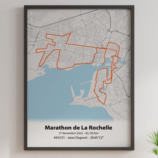 Affiche Marathon de la rochelle fleuve orange