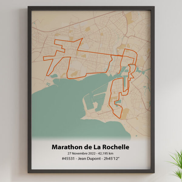 Affiche Marathon de la rochelle mercantour orange