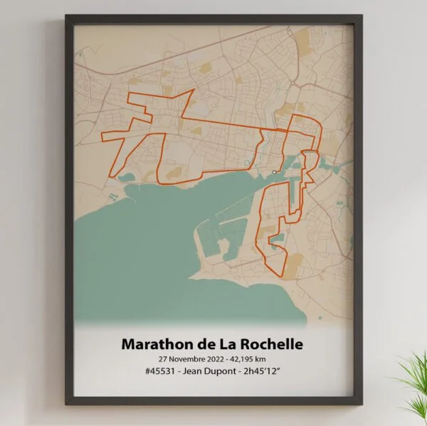 Affiche Marathon de la rochelle mercantour orange