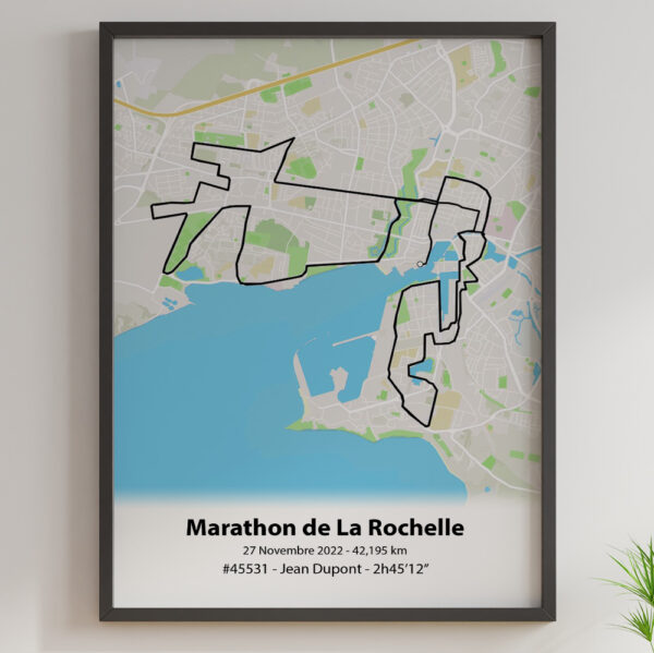 Affiche Marathon de la rochelle outdoor noir