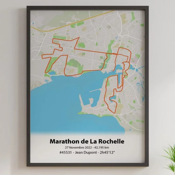 Affiche Marathon de la rochelle outdoor orange