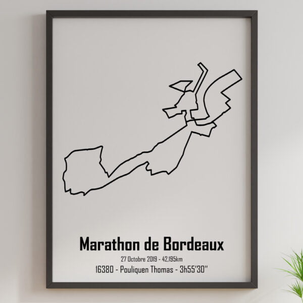 affiche design marathon de bordeaux