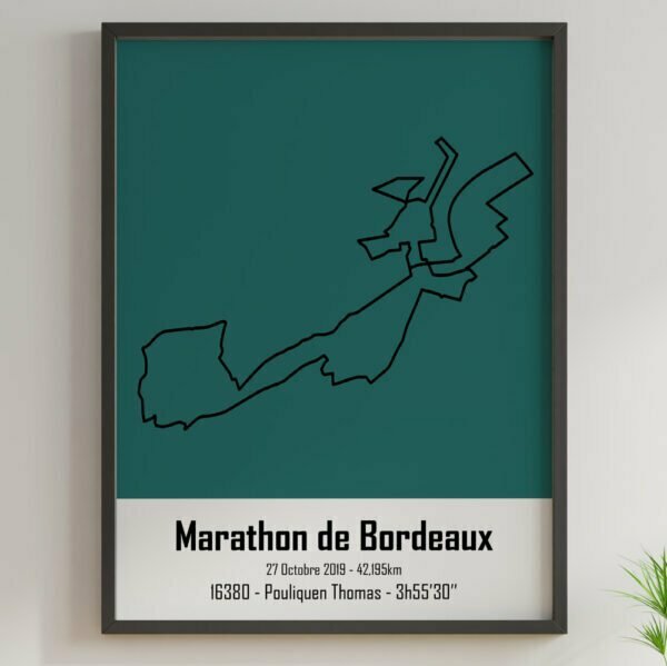 Marathon Bordeaux bleu canard perso