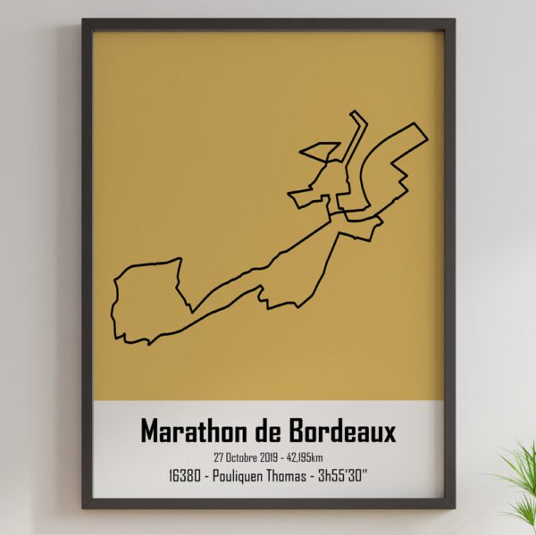 Marathon Bordeaux jaune sable perso