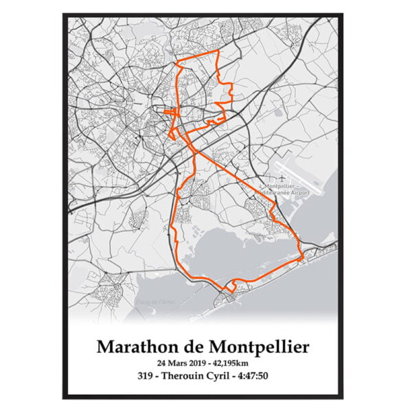 Marathon montpellier monochrome orange perso