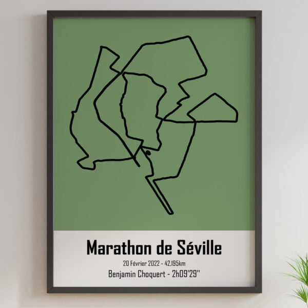 affiche design marathon de seville