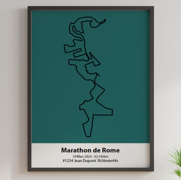 Marathon de Rome 2023 Bleu Canard