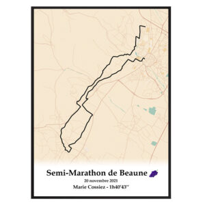 affiche semi marathon de beaune