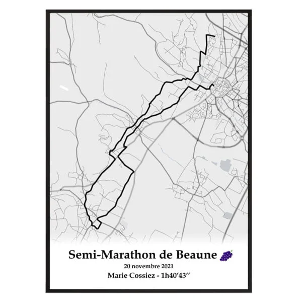 Semi marathon beaune noir blanc