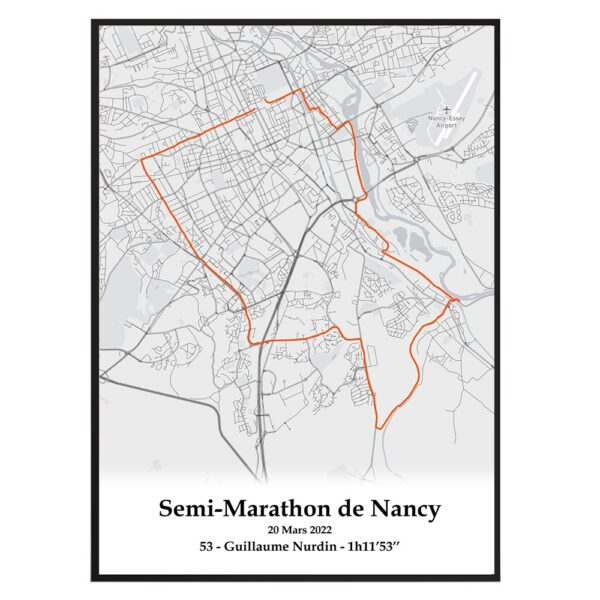 Semi marathon de Nancy Mono Orange
