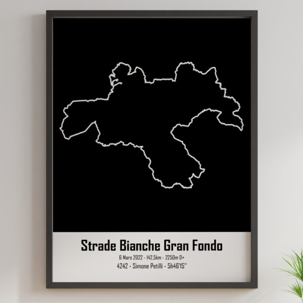 Strade Bianche Gran Fondo contemporain noir