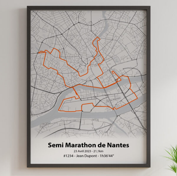 Semi Marathon 2023 Nantes Noir Orange