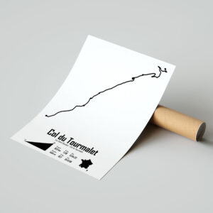 Affiche Cyclisme - Col du Tourmalet depuis Luz-Saint-Sauveur