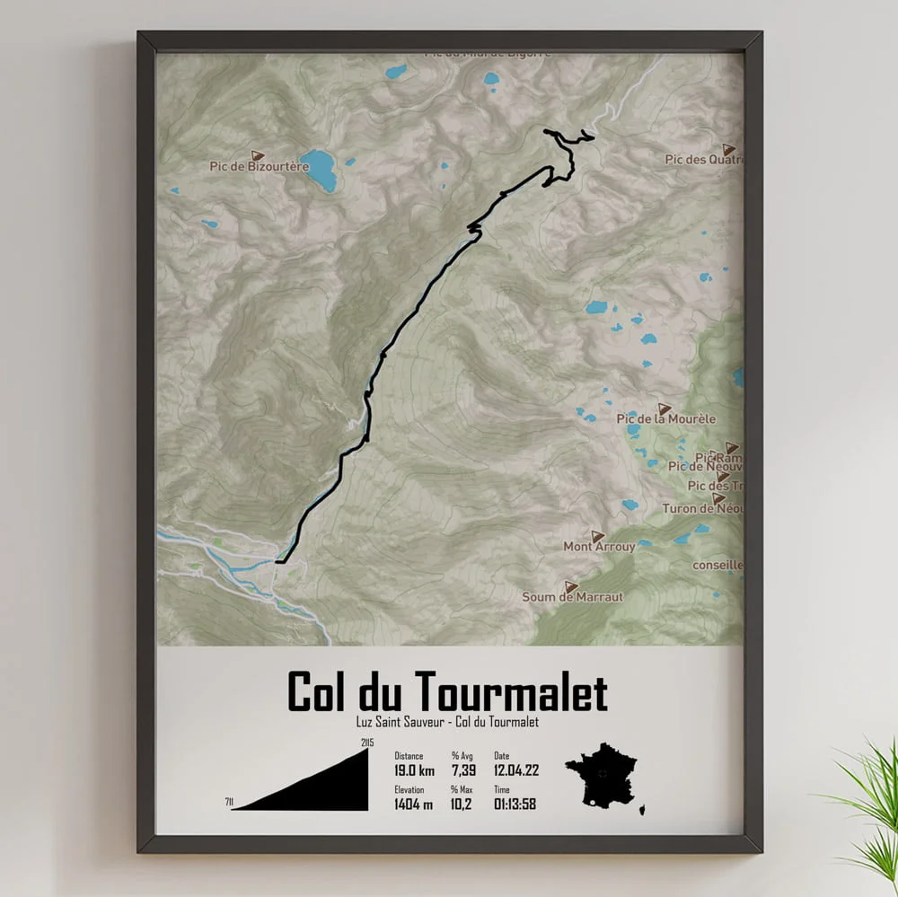 affiche col du tourmalet depuis luz saint sauveur