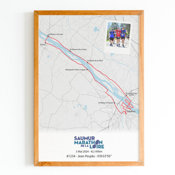 Affiche personnalisée du marathon de la Loire 2024