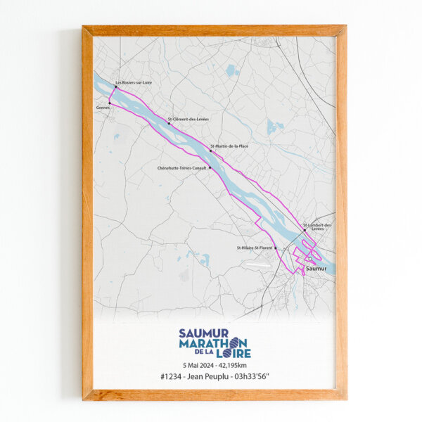 affiche marathon de la loire fleuve violet