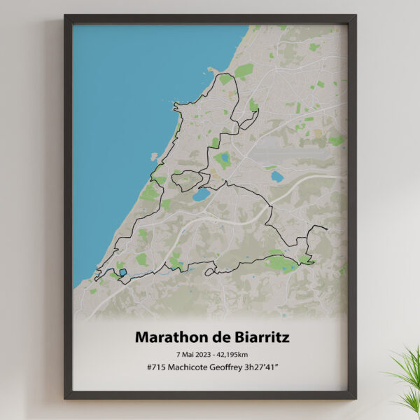 Affiche marathon de biarritz 2023