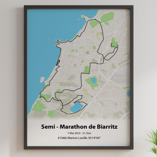 Semi marathon Biarritz Outdoor Noir