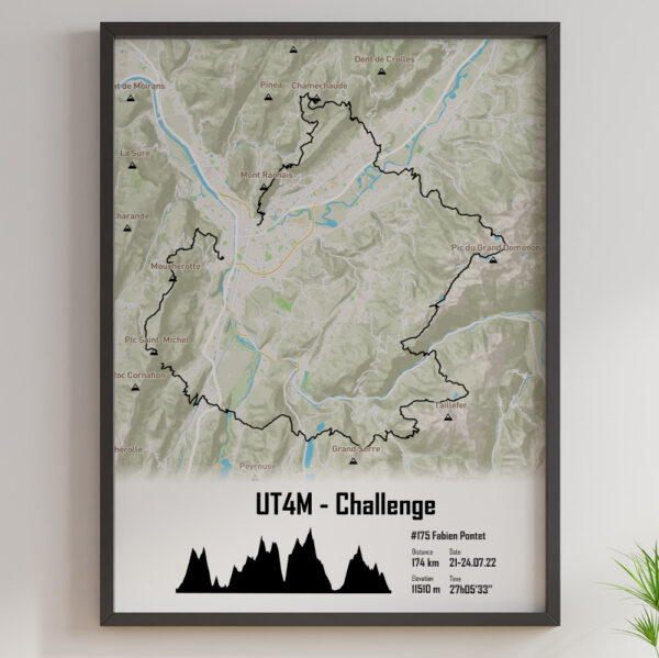 UT4M Outdoor 174km challenge noir profil