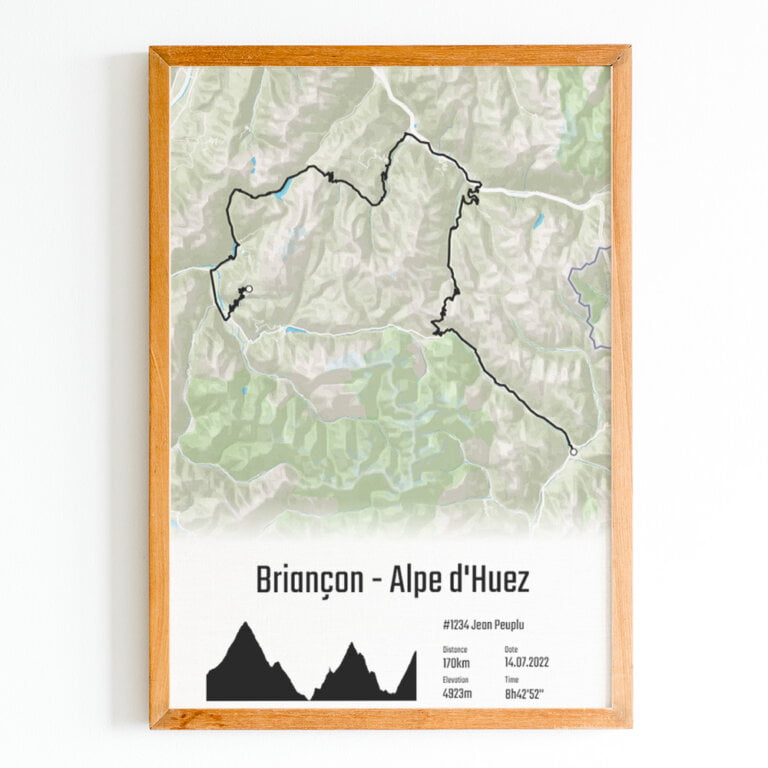 Affiche Cyclisme - Briançon à l'Alpe d'Huez