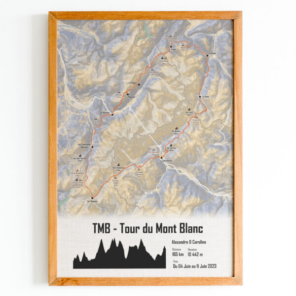 Affiche Tour du Mont Blanc Mercantour Orange