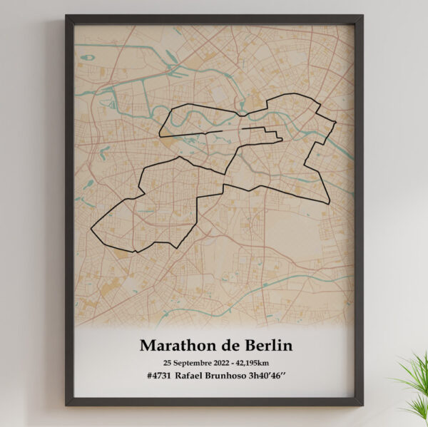 Affiche Marathon de Berlin 2022 Mercantour Noir